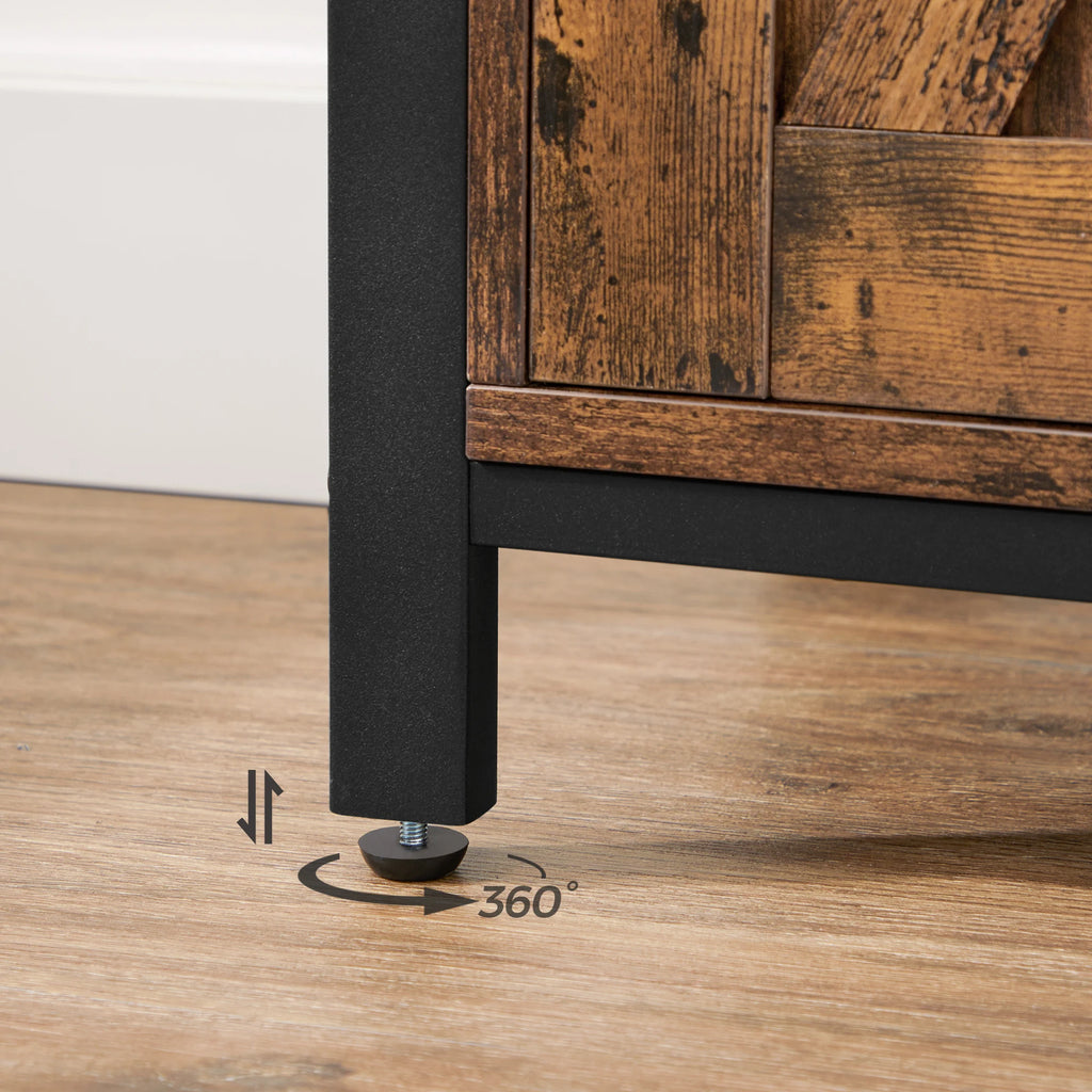 Buffet Table Sideboard Storage Cabinet with Barn Doors